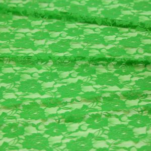 Ткань гипюр стрейч «роза» цвет зелёный